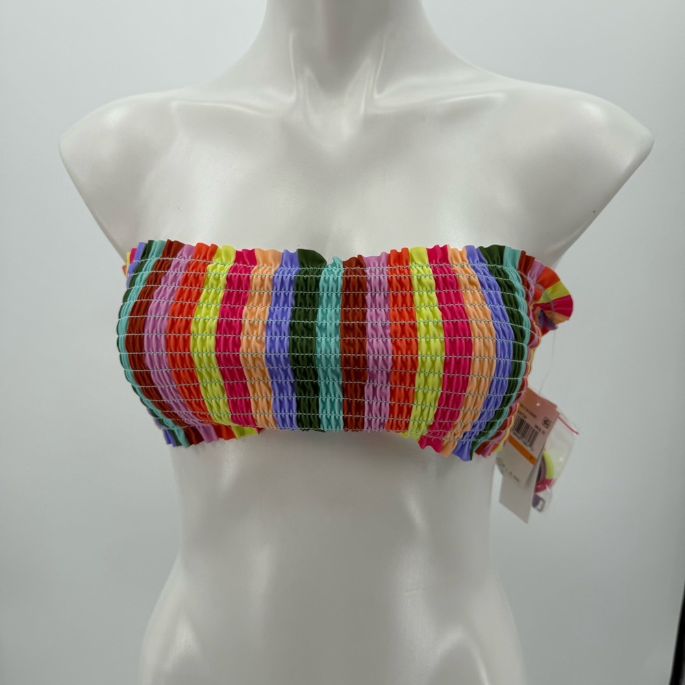 Salt + Cove Multi Color Stripe bikini top
